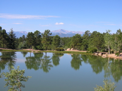Pikes Peak from Fox Run Park.